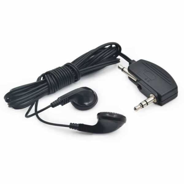 Cheap Airplane Aviation Accessories Dual Foldable Headphone Double 2 Pin Disposable in-ear headphones Airline earphones-2